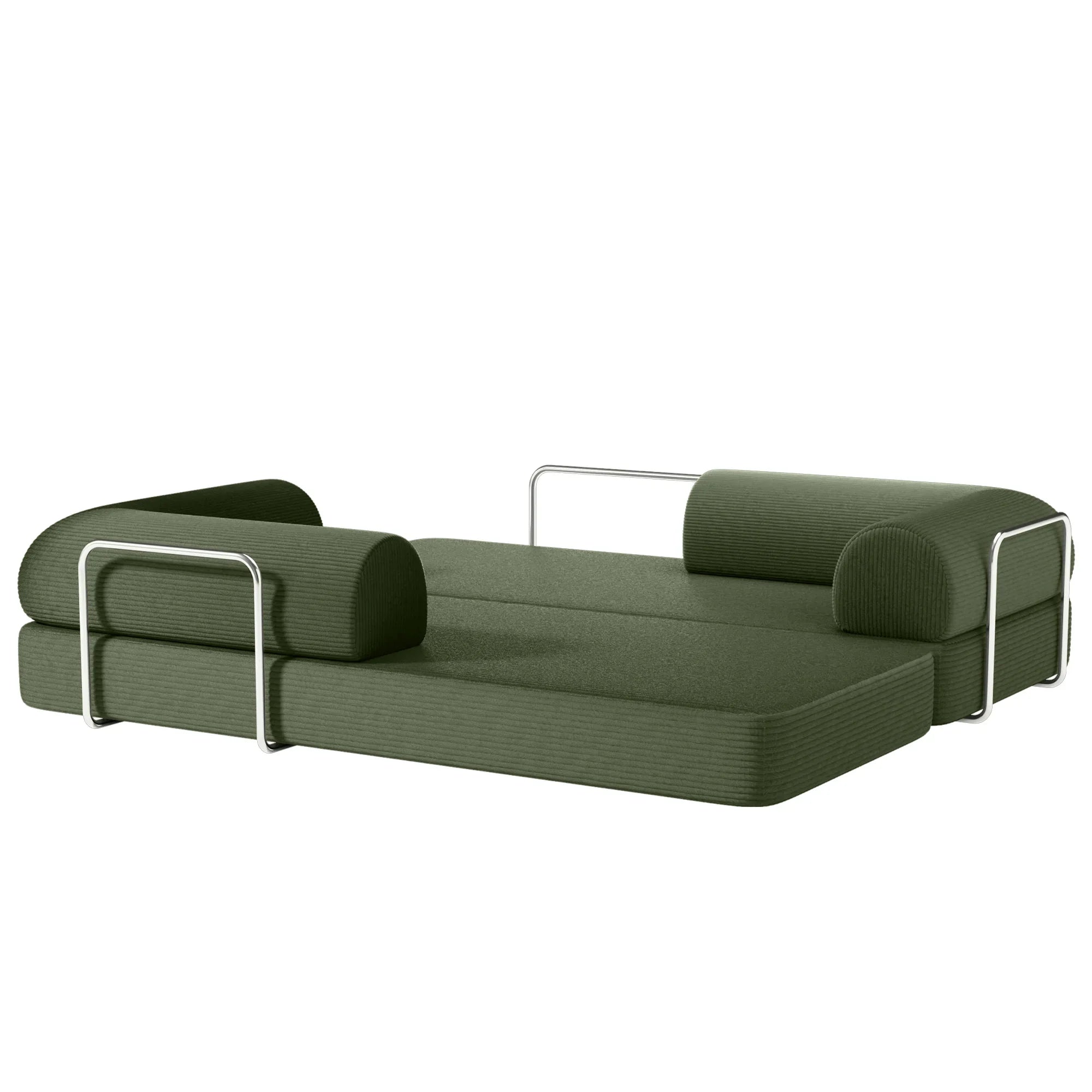 79" Perri Corduroy Compressed Sofa Bed with Lumbar Pillow for Living Room, Office