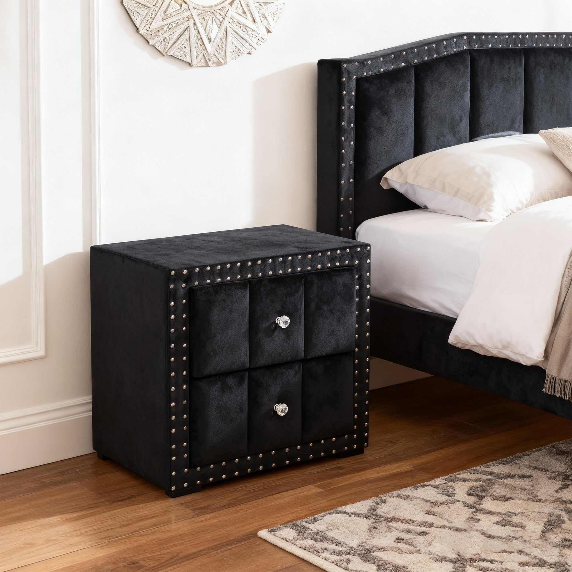 3-Piece Farese Full & Queen Storage Platform Bedroom Set with LED Light