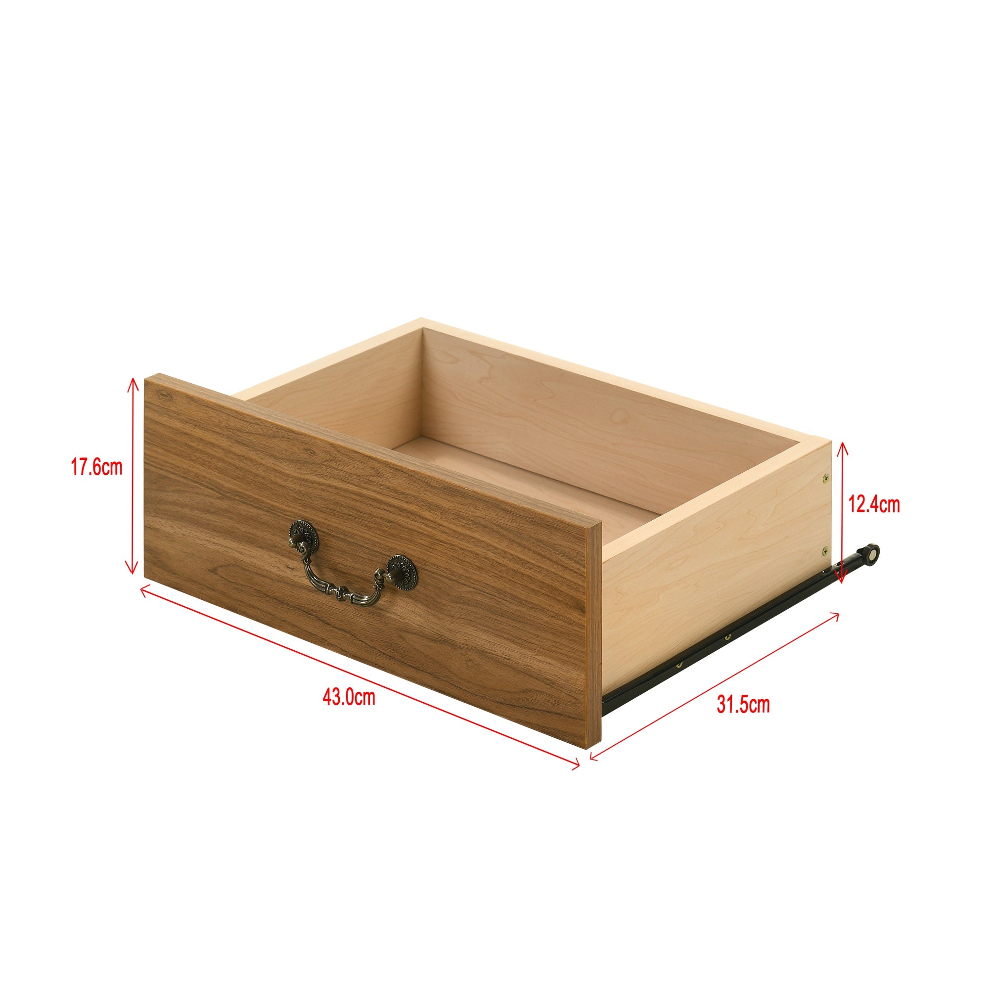 22 Inch Rustic 2-Drawer Nightstand with Open Top Shelf