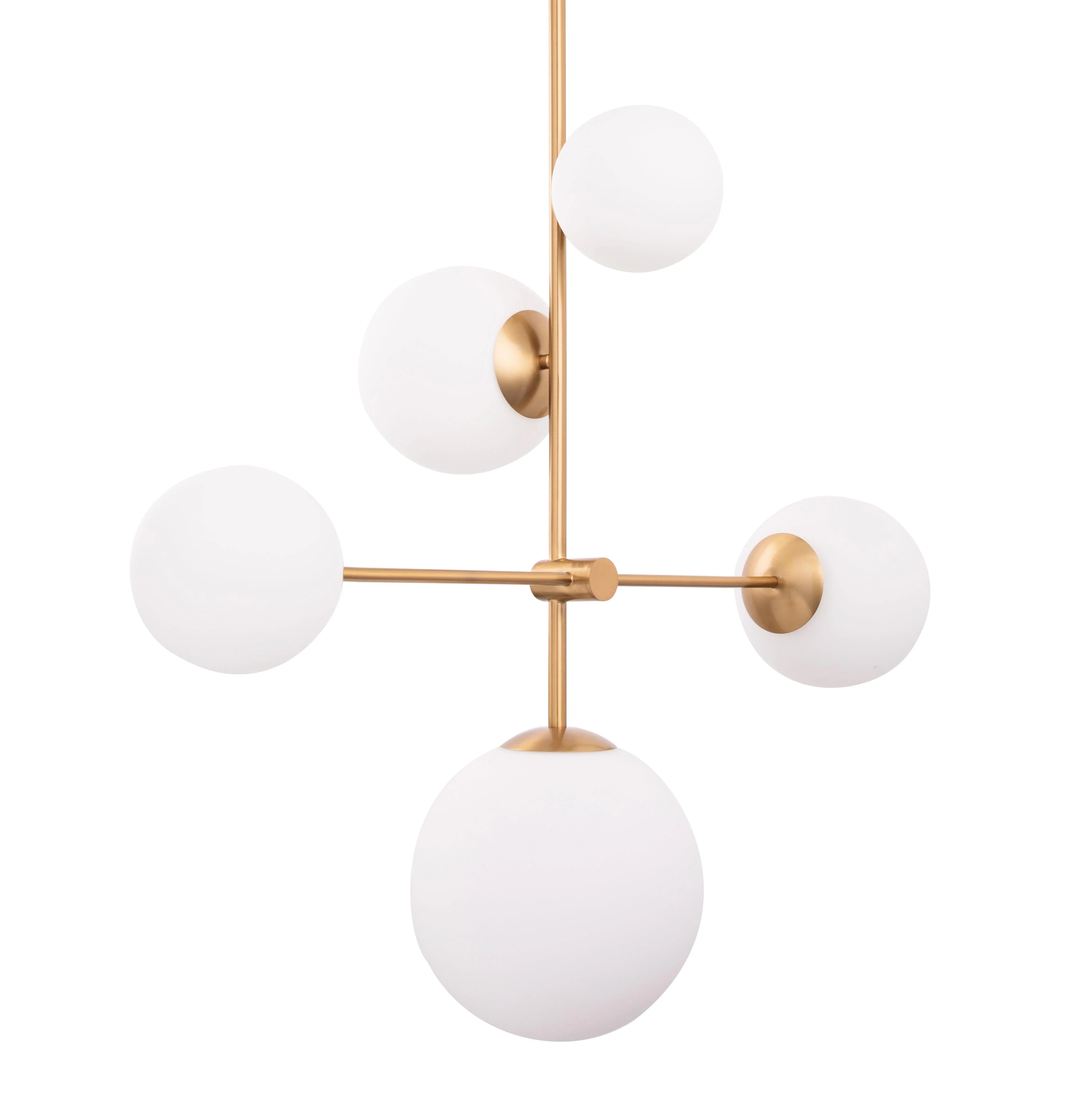 Spark Modern Gold 5 Light Dimmable Chandelier