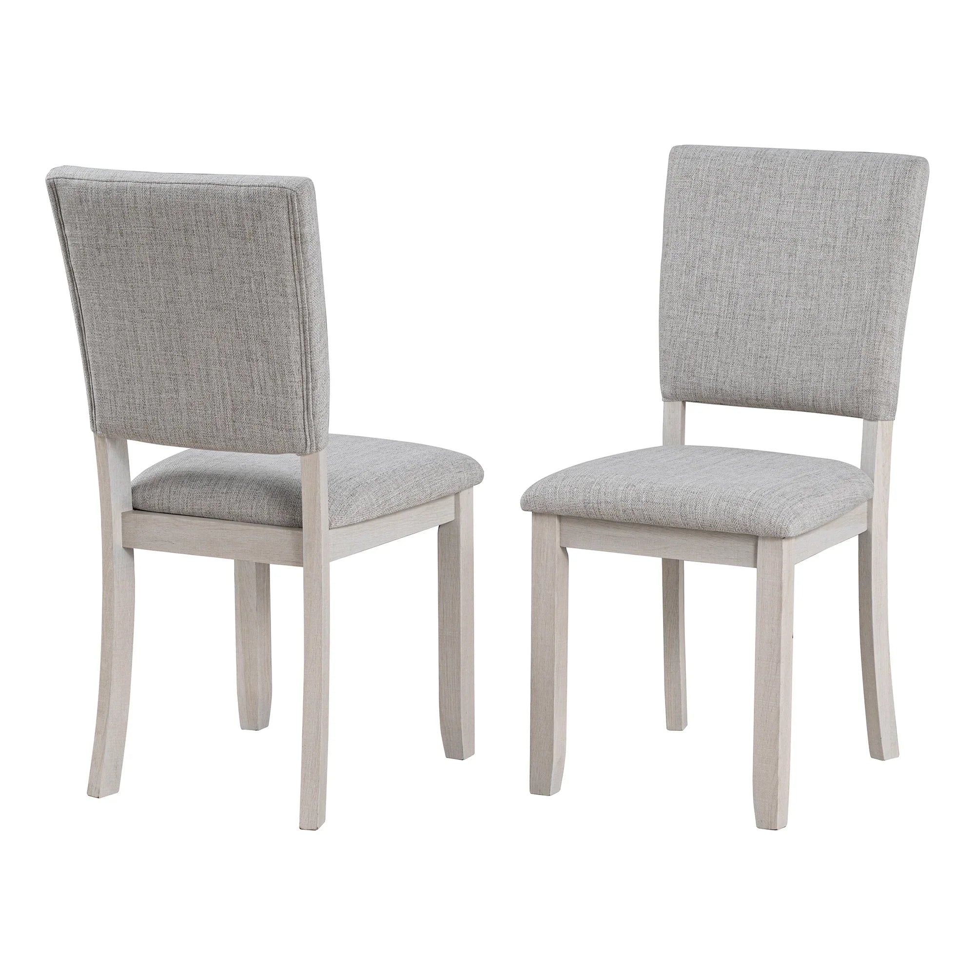 Sauro Gray Wood Top Rectangle Dining Table, Four Side Chairs Sold Separately