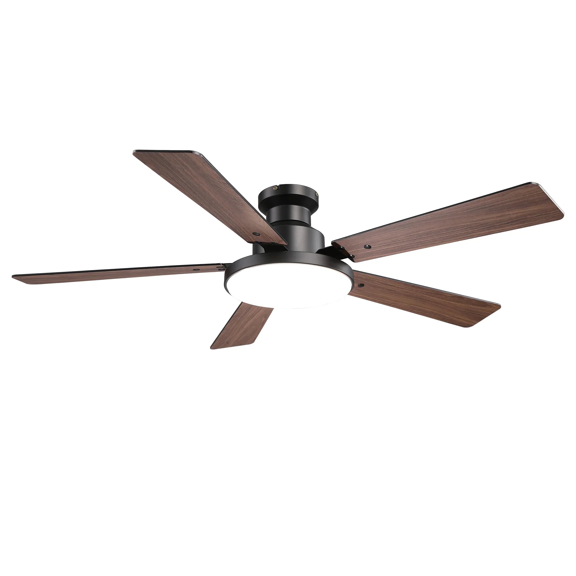 Vaczon 52" Riva Double-sided Blades LED Flush mount Ceiling Fan