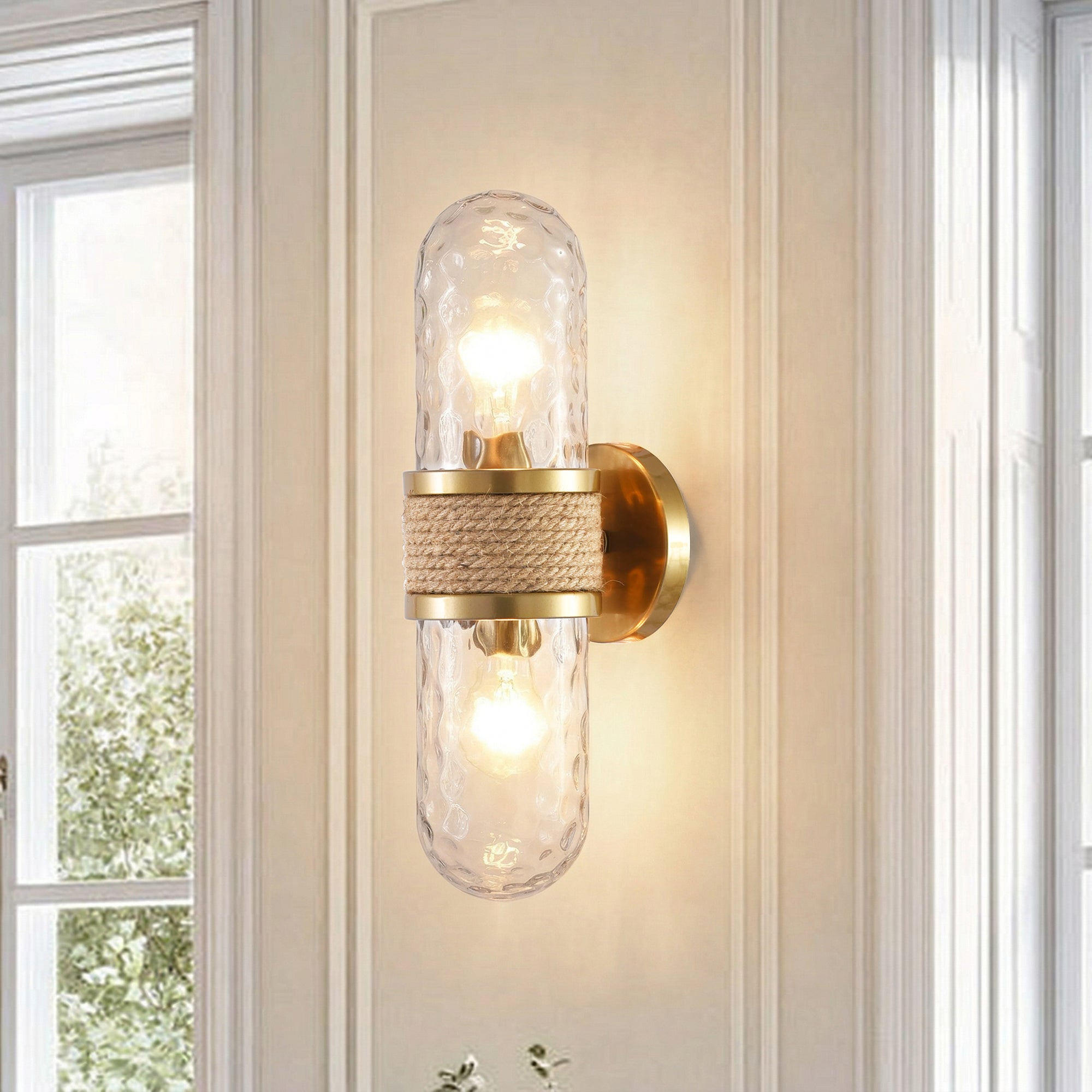 Zora 2-Light Golden Wall Sconce Lighting