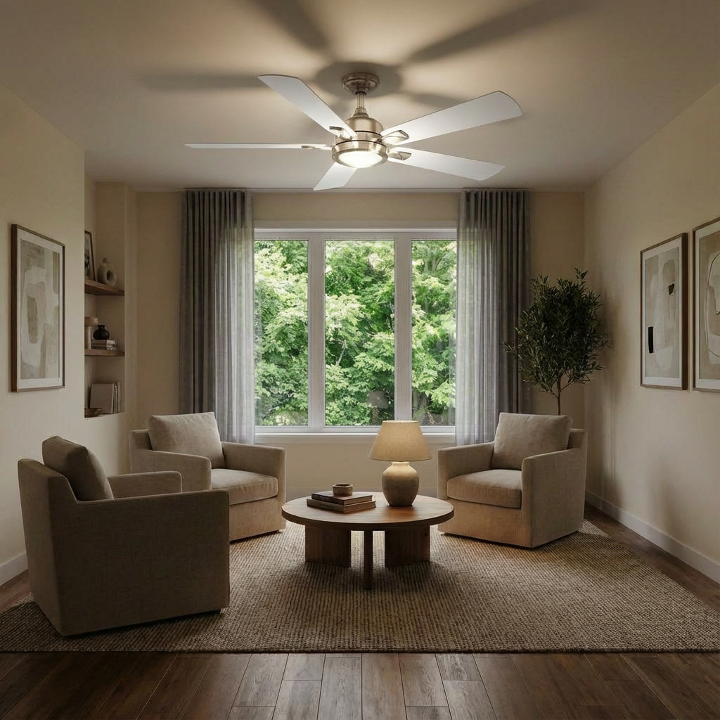 52" Tata Nagar Industrial Brush Nickel Downrod Mount Reversible Ceiling Fan with Lighting and Remote Control