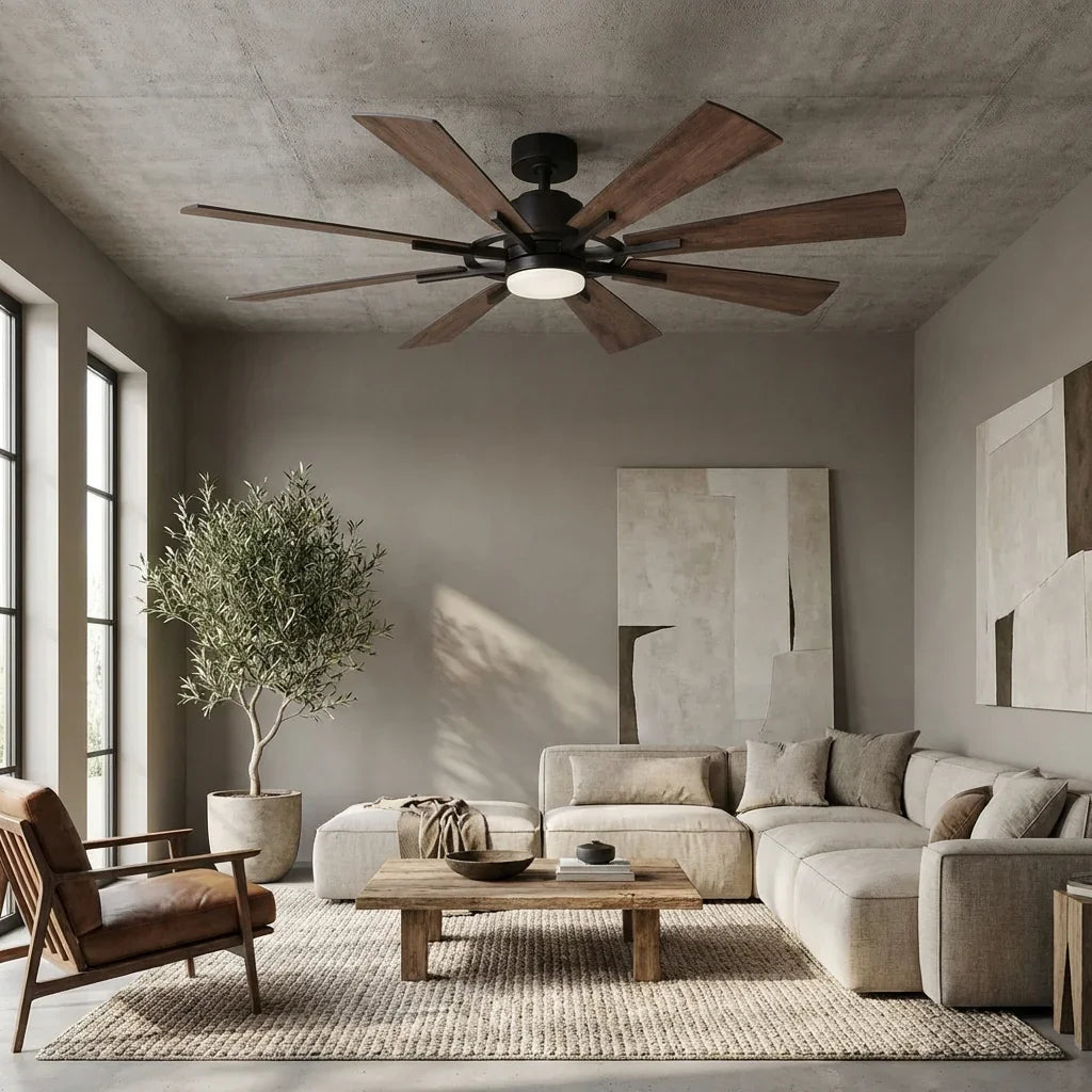 60" Oretha Windmill 8 Blade Led Indoor Oil Rubbed Bronze Ceiling Fan with Remote And Light Kit Included