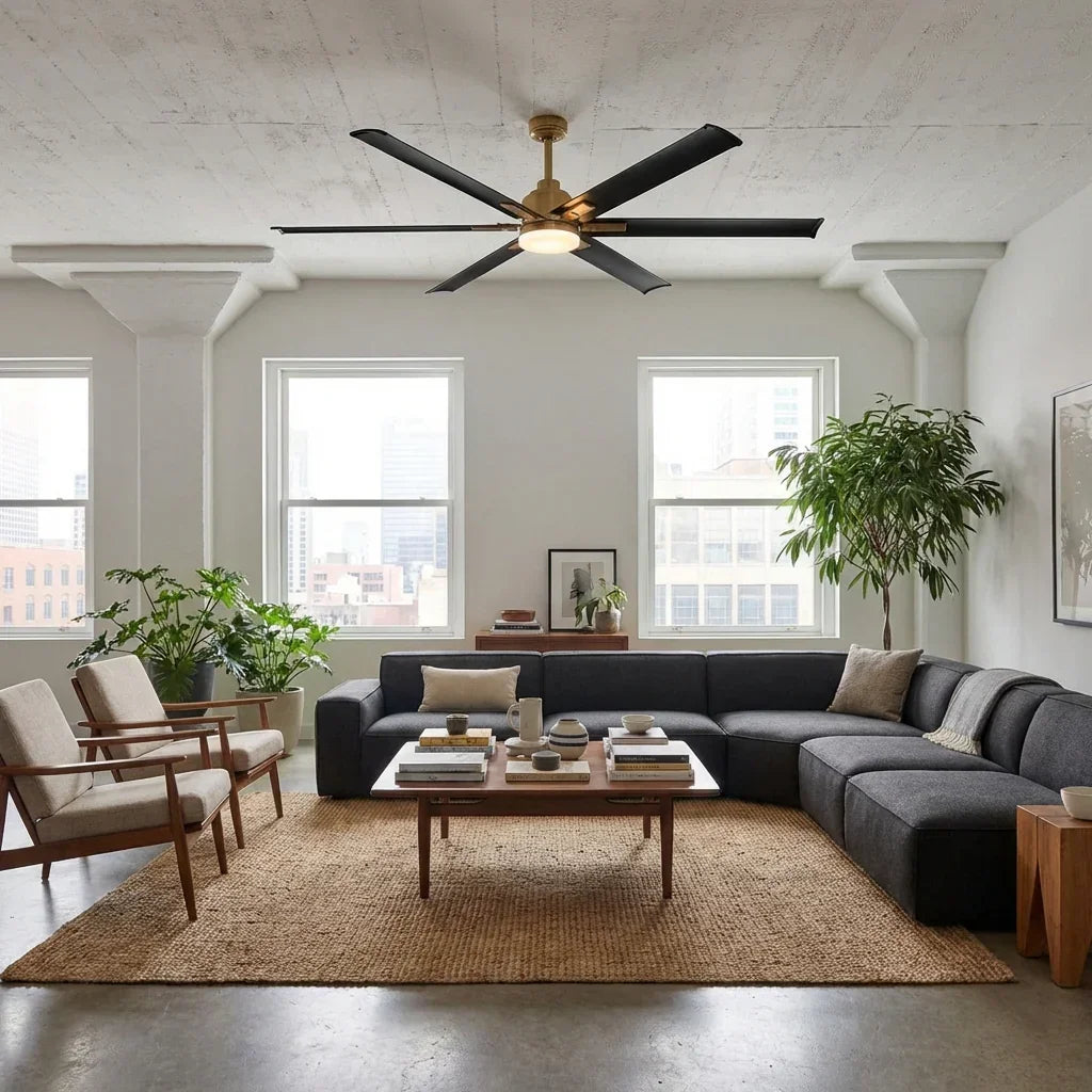 72" Bankston 6-Blade Led Ceiling Fan with Remote Light Kit Included