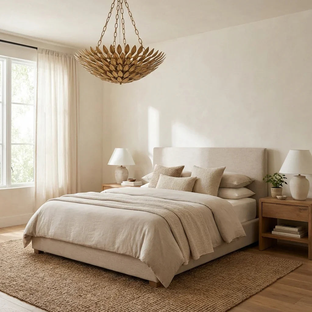 22 Inch Verna Farmhouse 6-Light Golden Chandelier