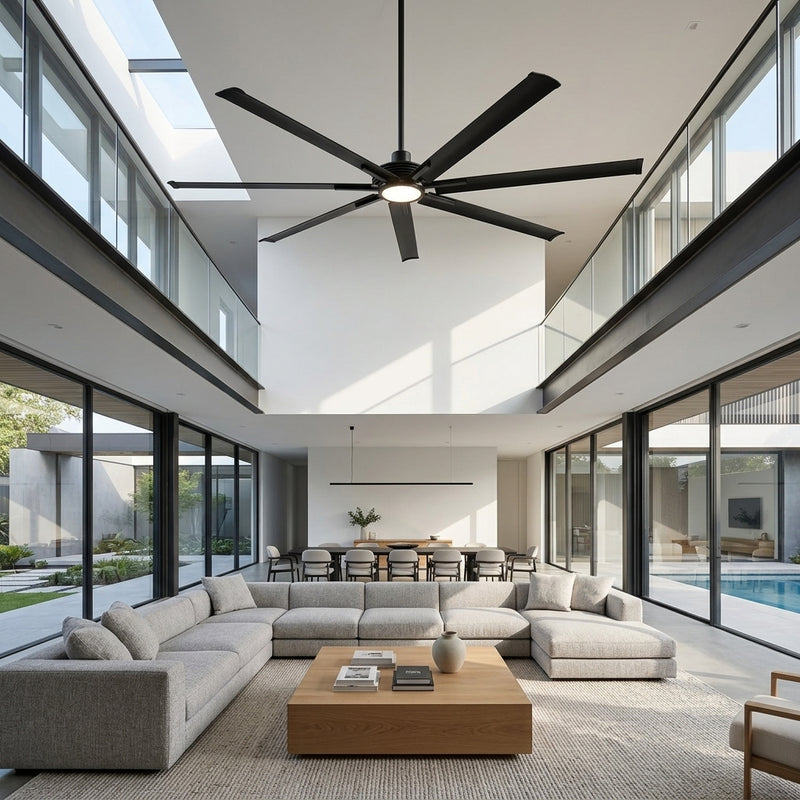 Padus Large Ceiling Fan with Dimmable Light and Remote Control