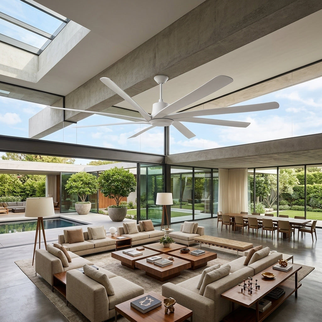 100 Inch Ansel HVLS Fan LED Large Ceiling Fan with Remote Control