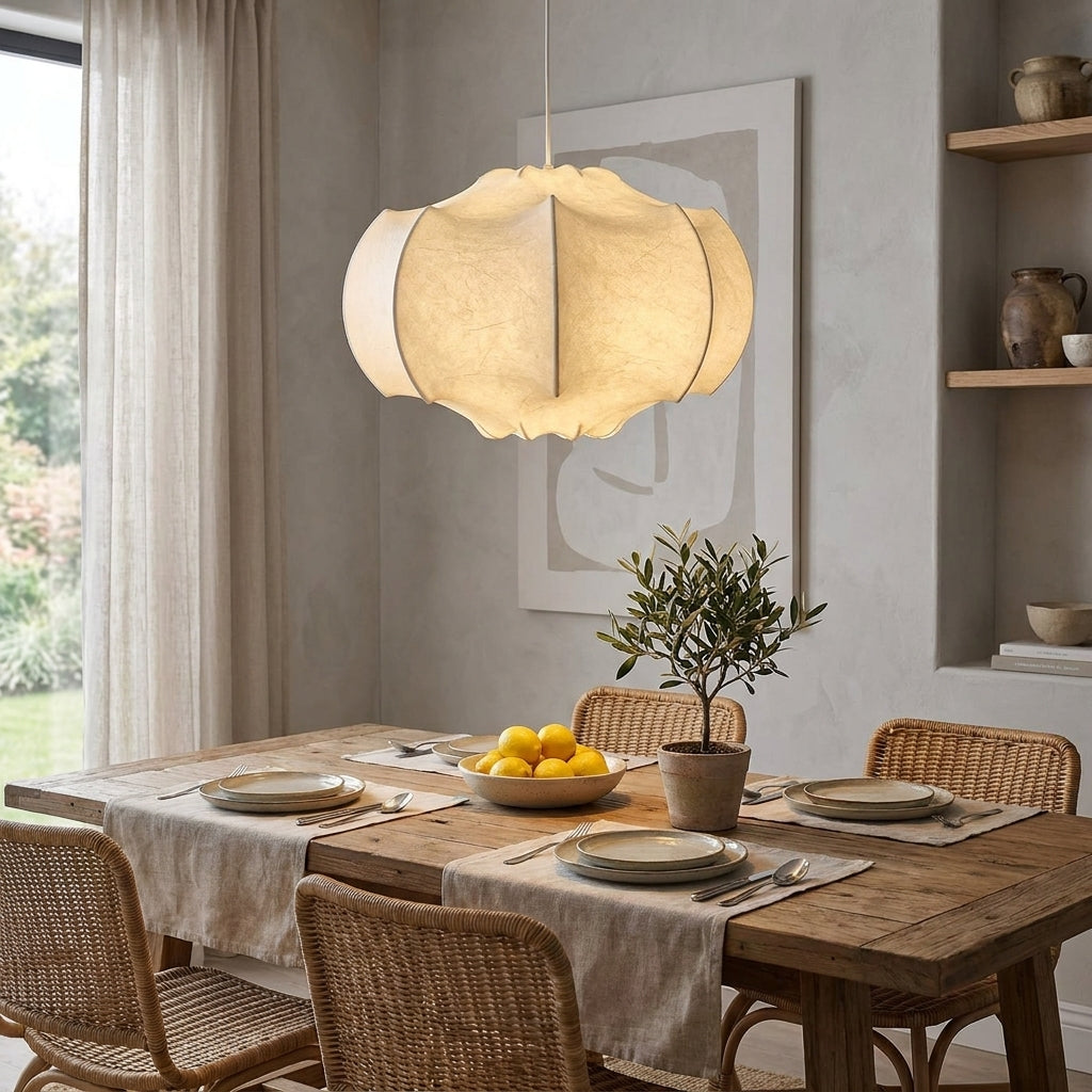 24 Inch Bevis 3-Light White Wabi-sabi Island Pendant Light