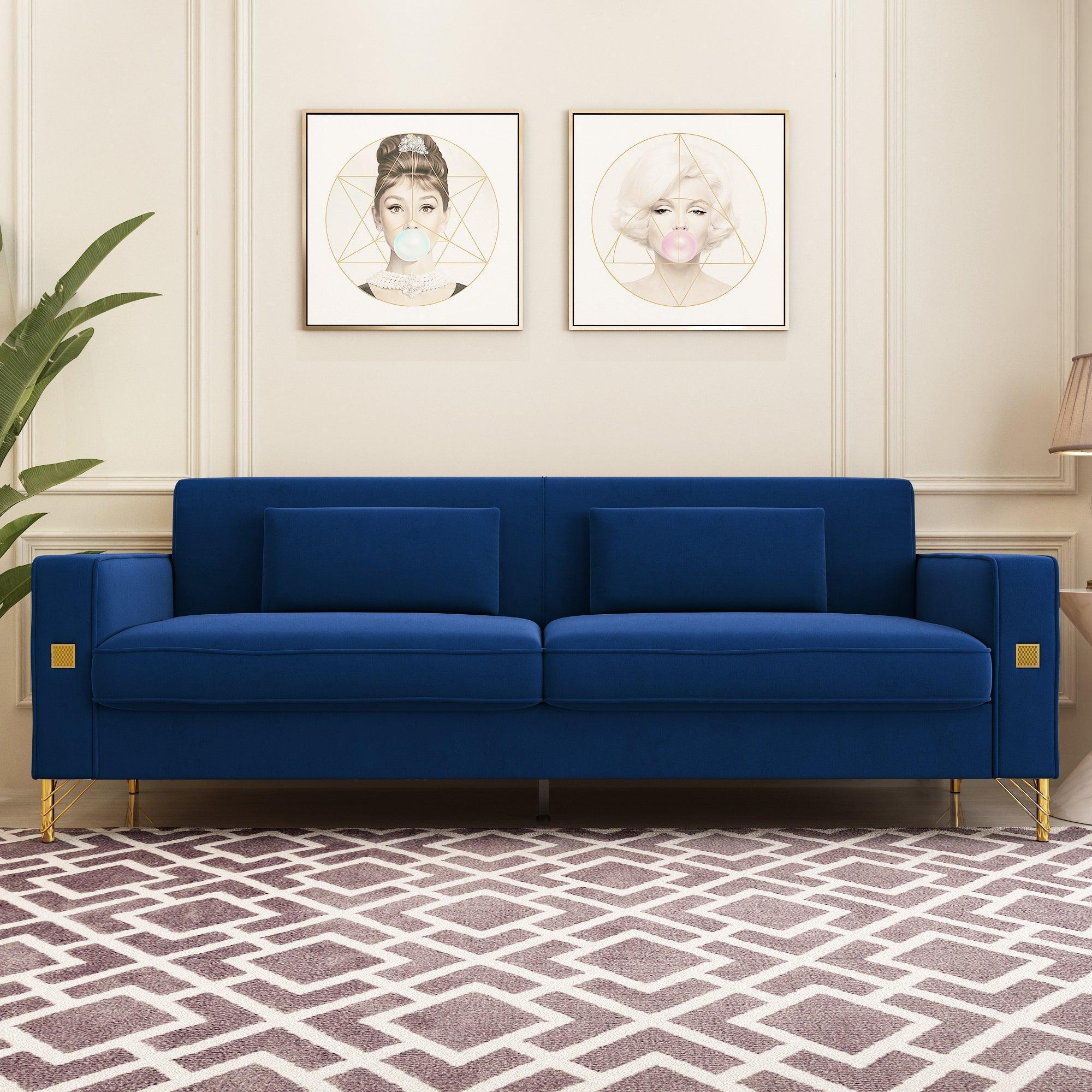 Modern Loveseat Sofa with Pillows - ParrotUncle