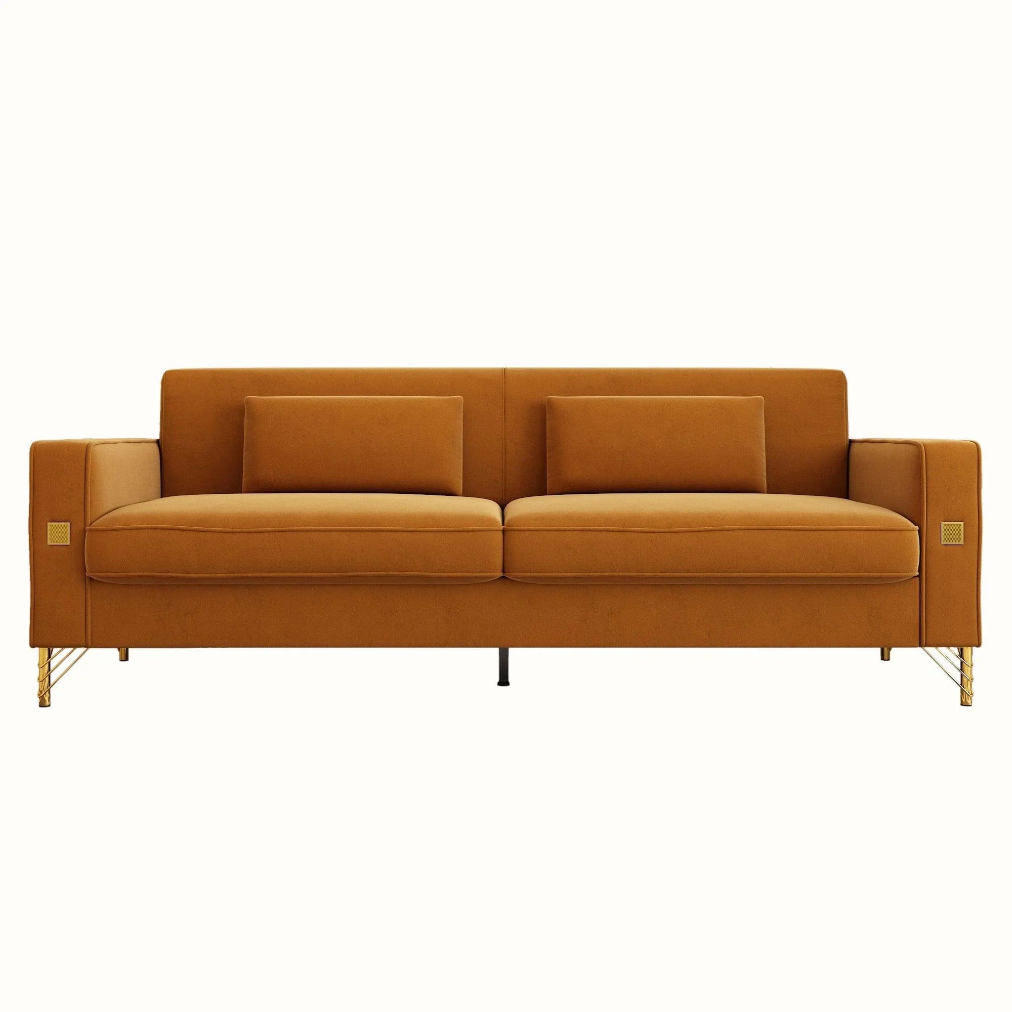Modern Loveseat Sofa with Pillows - ParrotUncle
