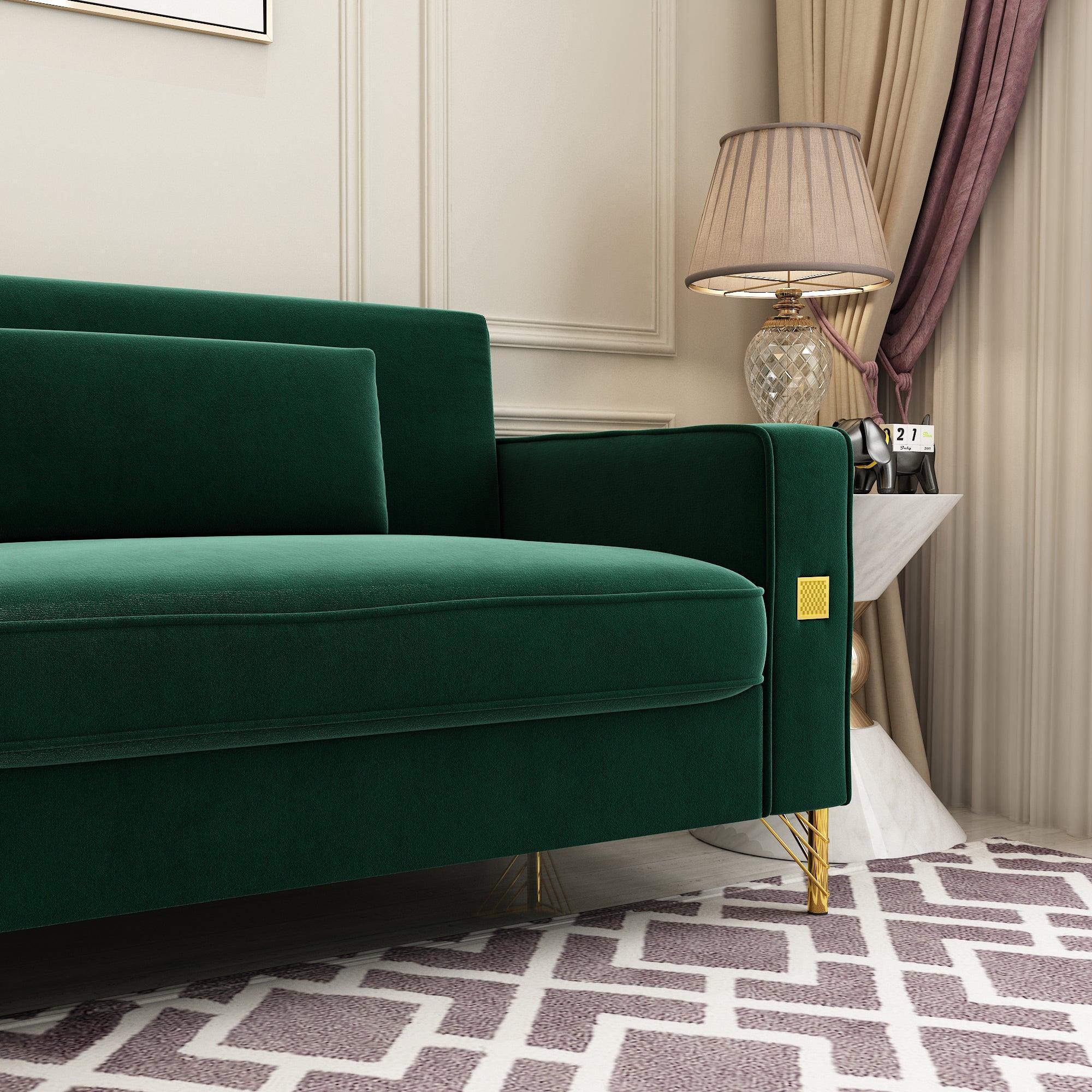 Modern Loveseat Sofa with Pillows - ParrotUncle