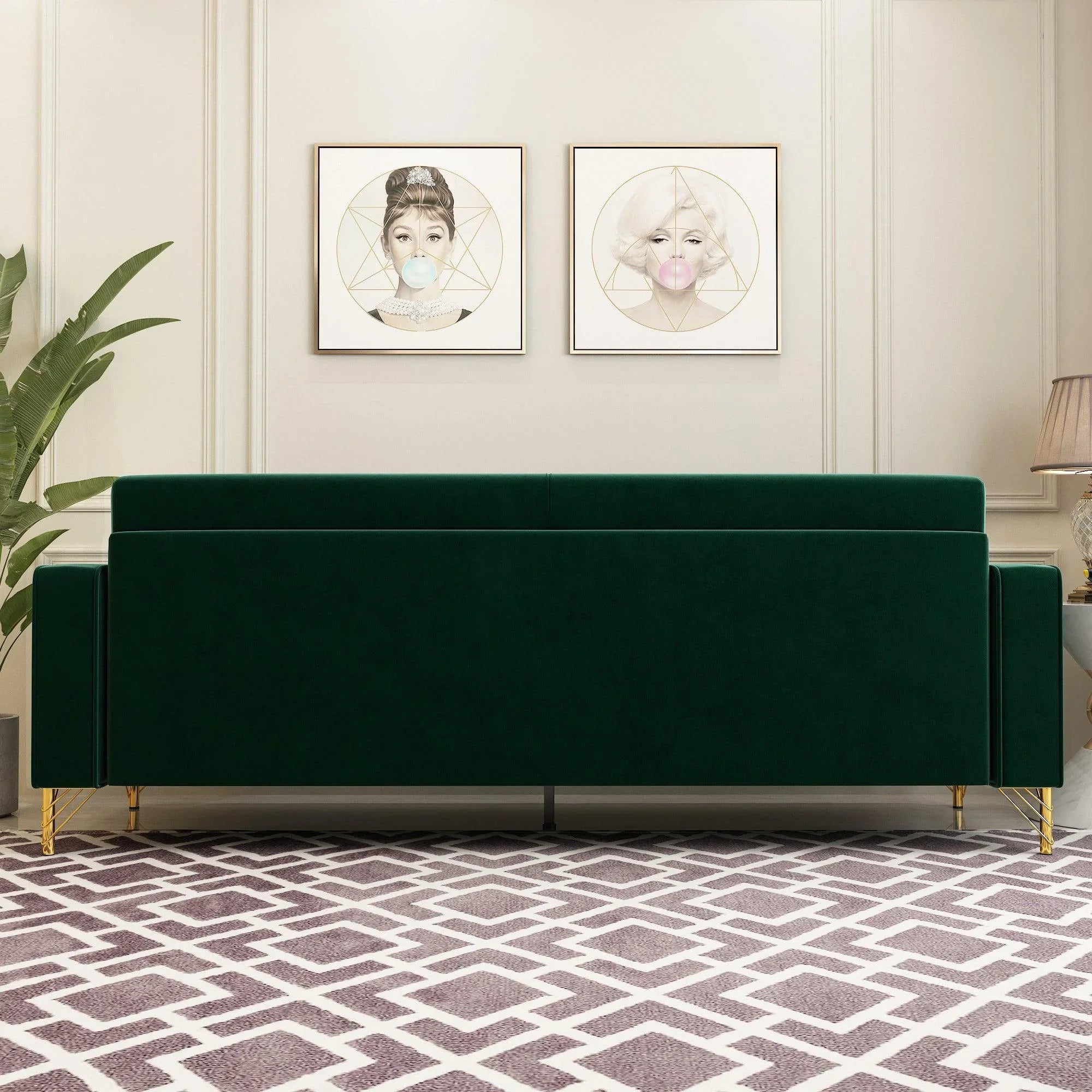 Modern Loveseat Sofa with Pillows - ParrotUncle