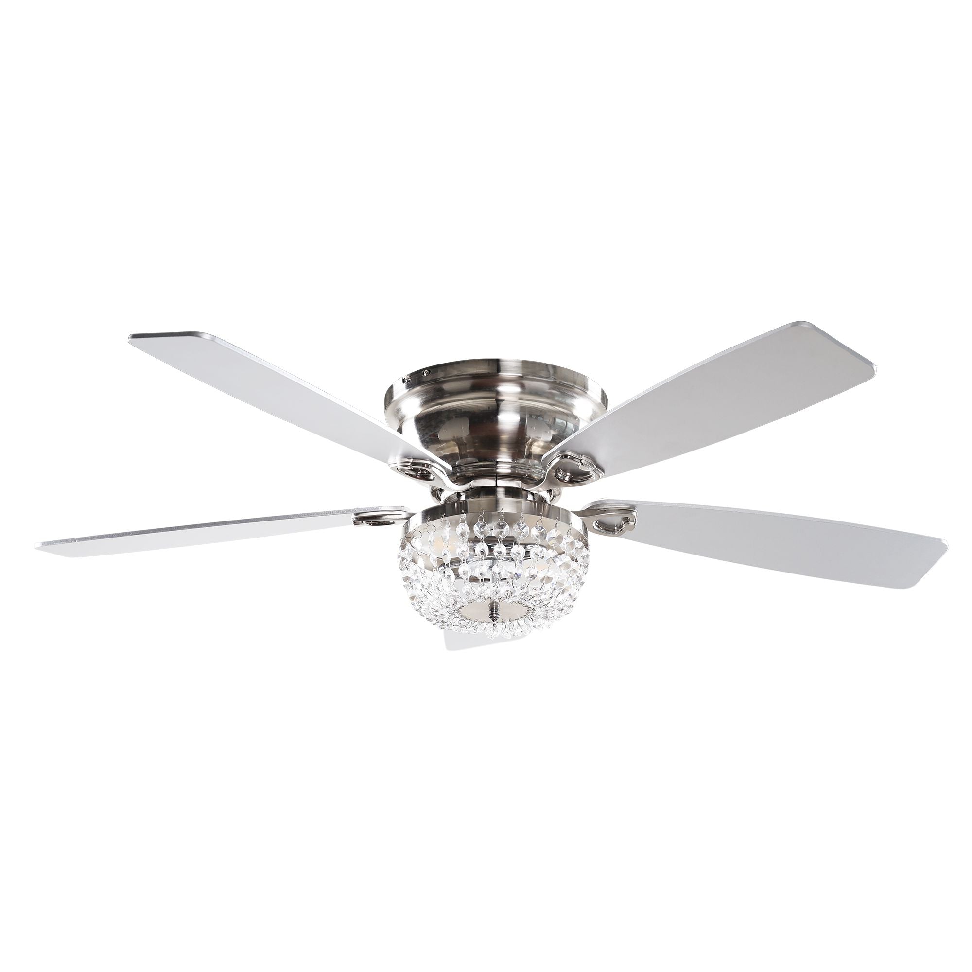 Ventilador de techo Crytsal reversible de montaje empotrado moderno de 48