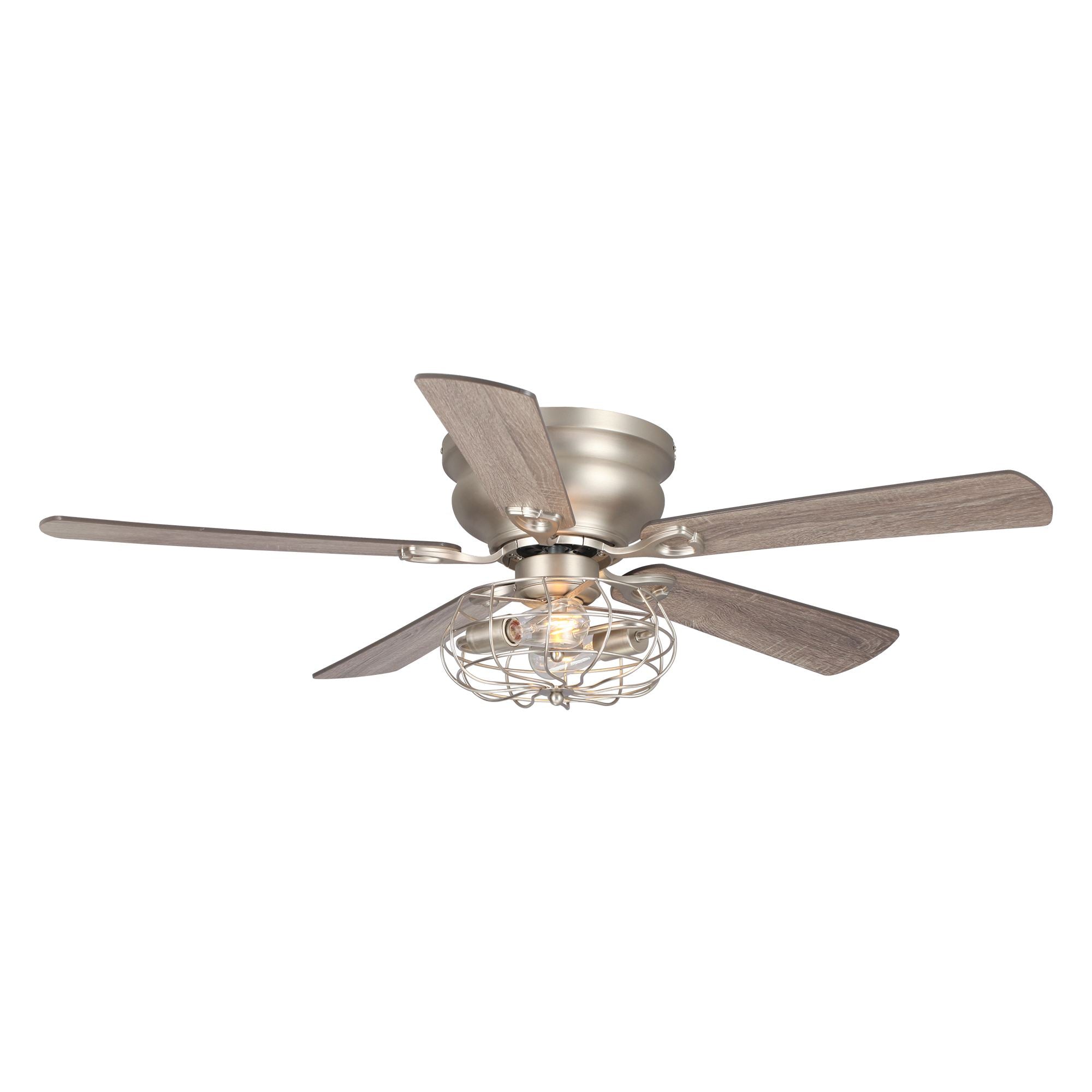 Ventilador de techo reversible Thurber industrial de níquel cepillado de 48