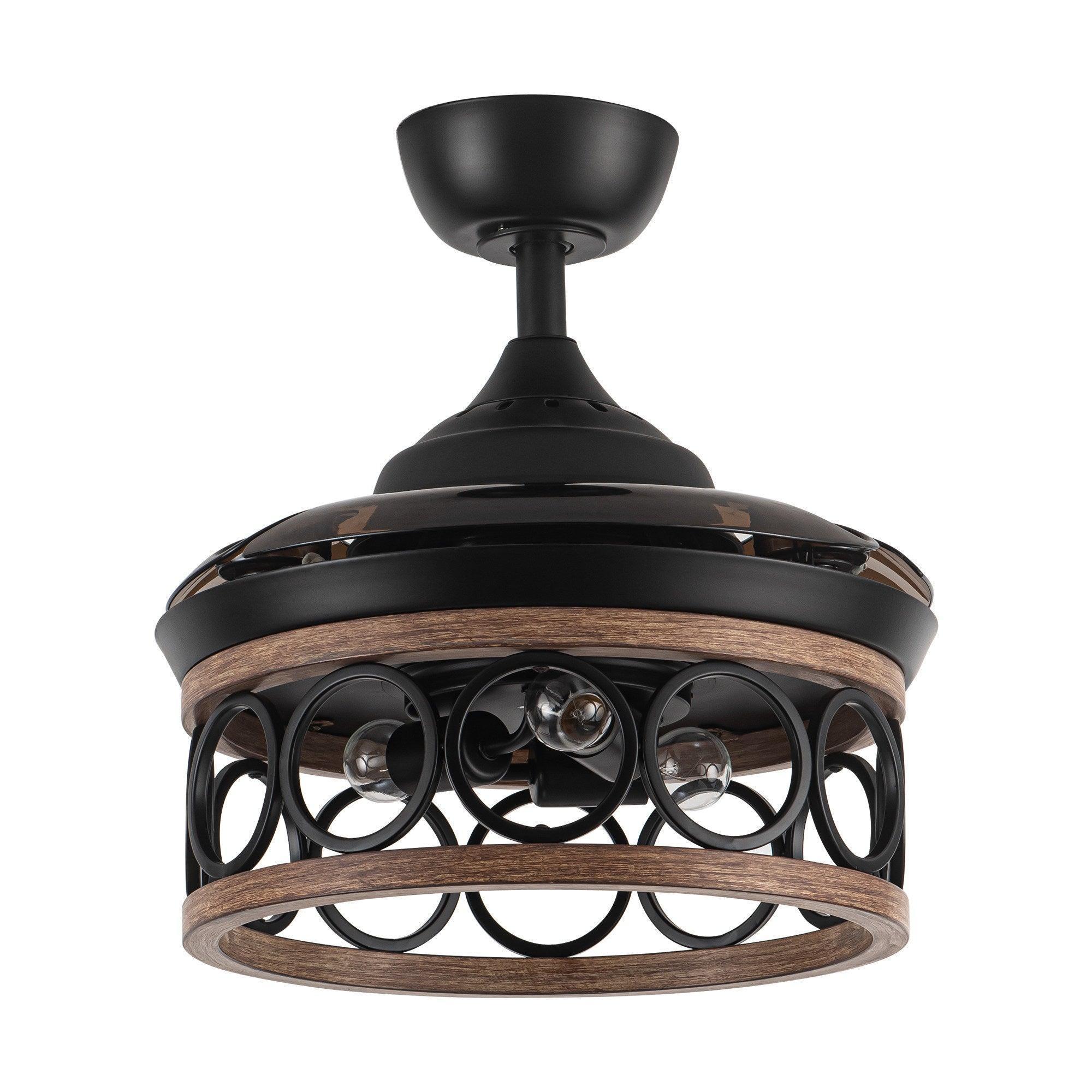 36" Mirelle Farmhouse Downrod Mount Ceiling Fan with Lighting and Wall Control - ParrotUncle