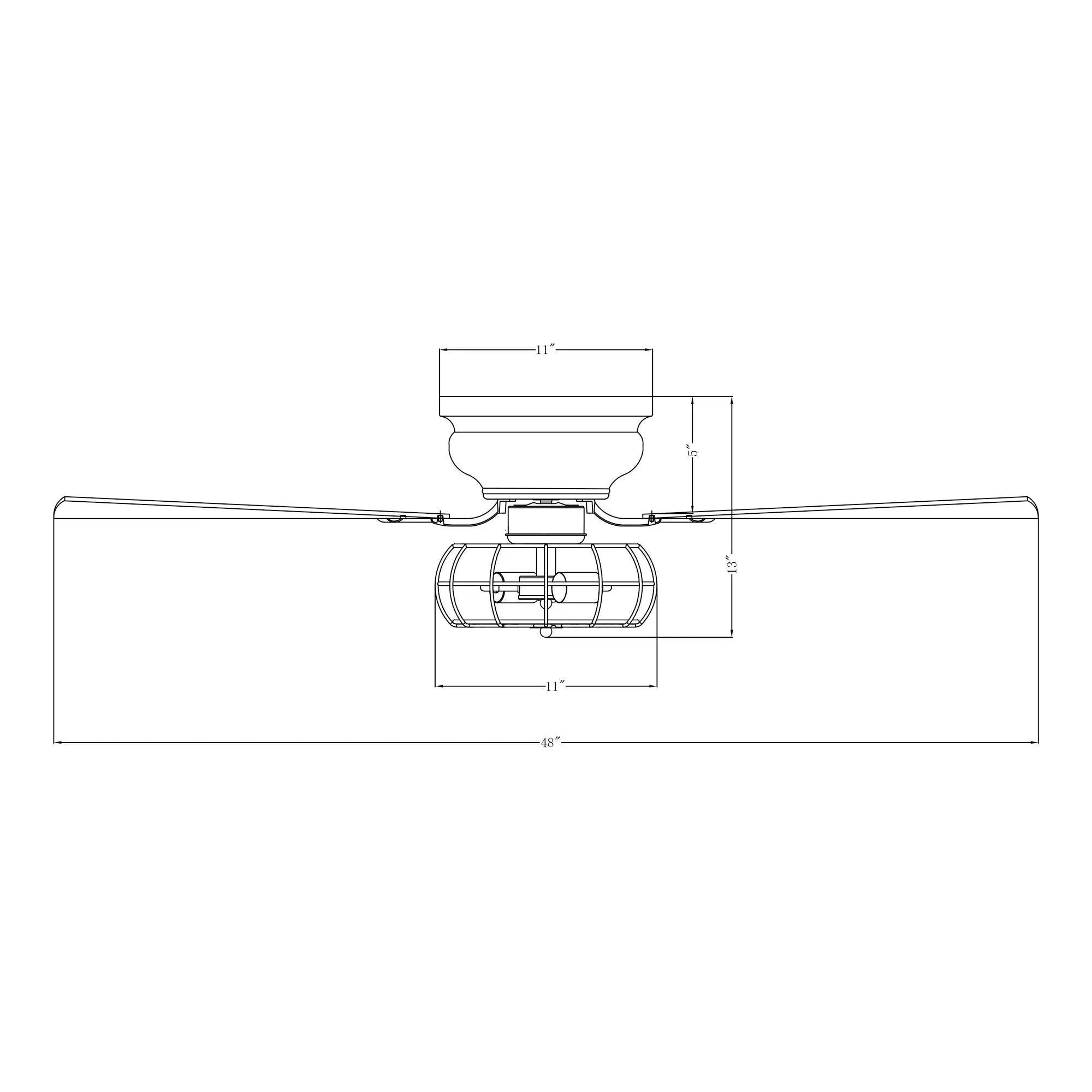 48" Thurber Industrial Satin Nickel Flush Mount Reversible Ceiling Fan with Lighting and Remote Control - ParrotUncle