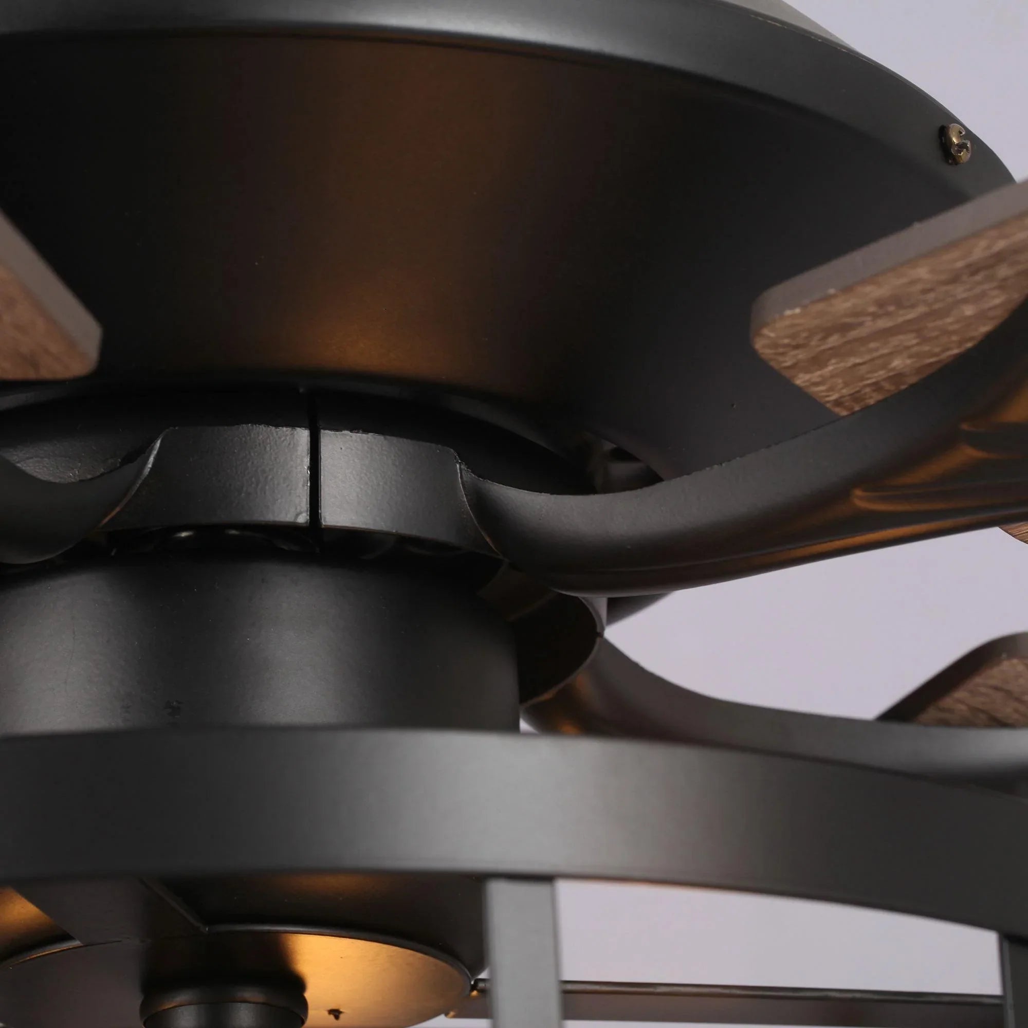 52" Paquette Industrial Downrod Mount Reversible Ceiling Fan with Lighting and Remote Control - ParrotUncle