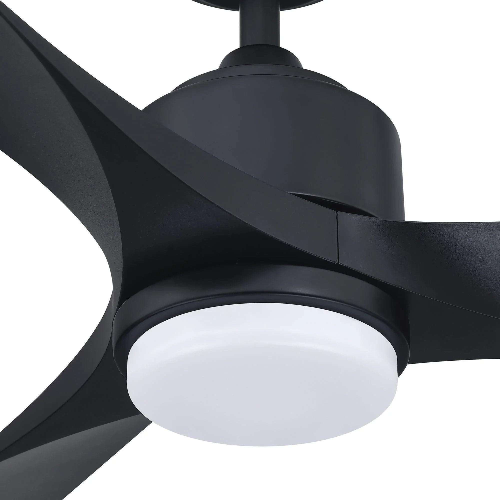 66" Misael Propeller Modern DC Motor Downrod Mount Reversible Ceiling Fan with LED Lighting and Remote Control - ParrotUncle
