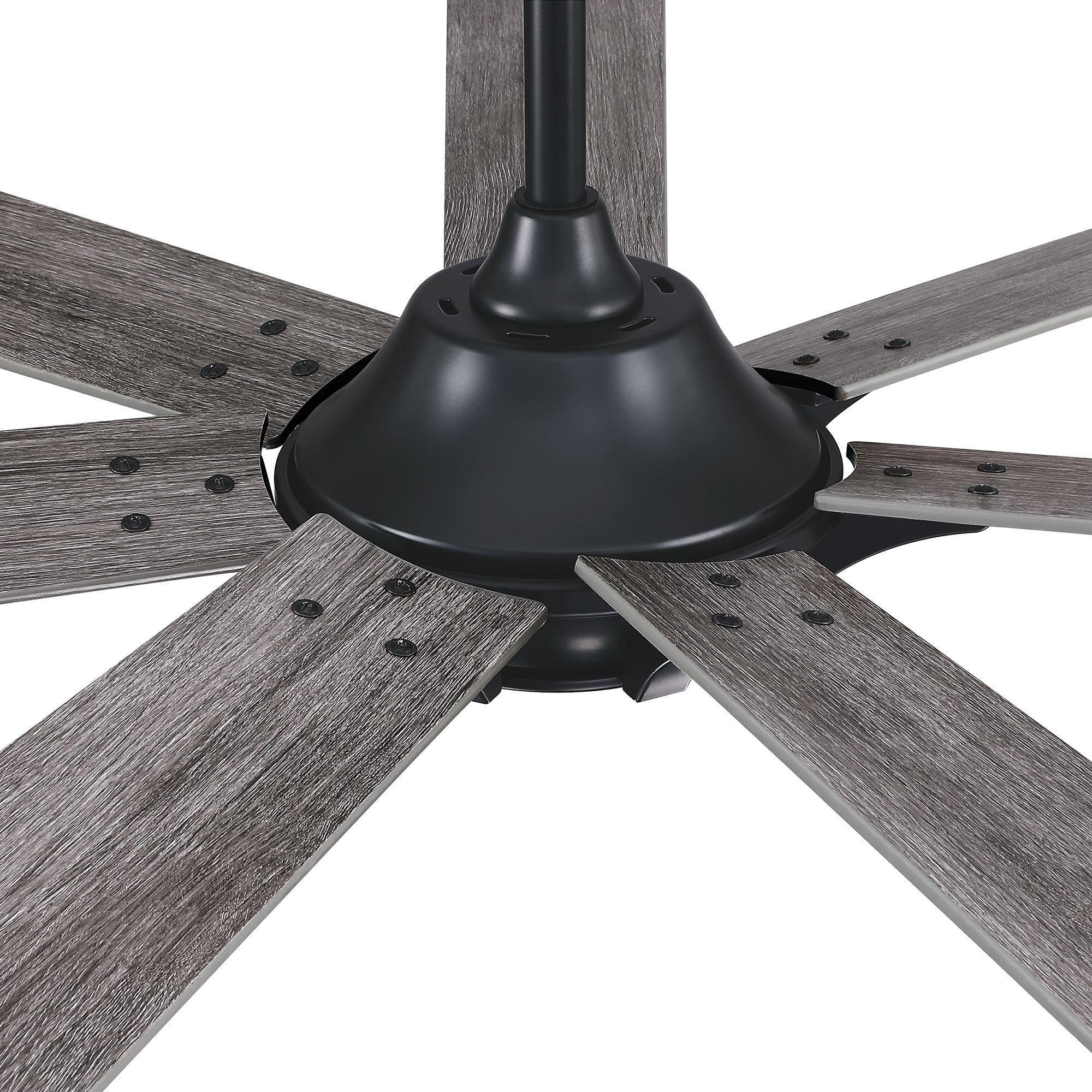 72" Modern DC Motor Brushed Nickel Downrod Mount Reversible Ceiling Fan with Remote Control - ParrotUncle